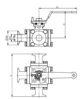 manual full bore ball valve